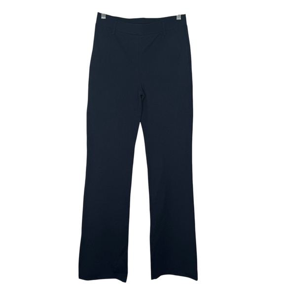 Quince Ultra Stretch Ponte Straight Leg Pants Navy Small Pull On Comfort - Picture 2 of 7